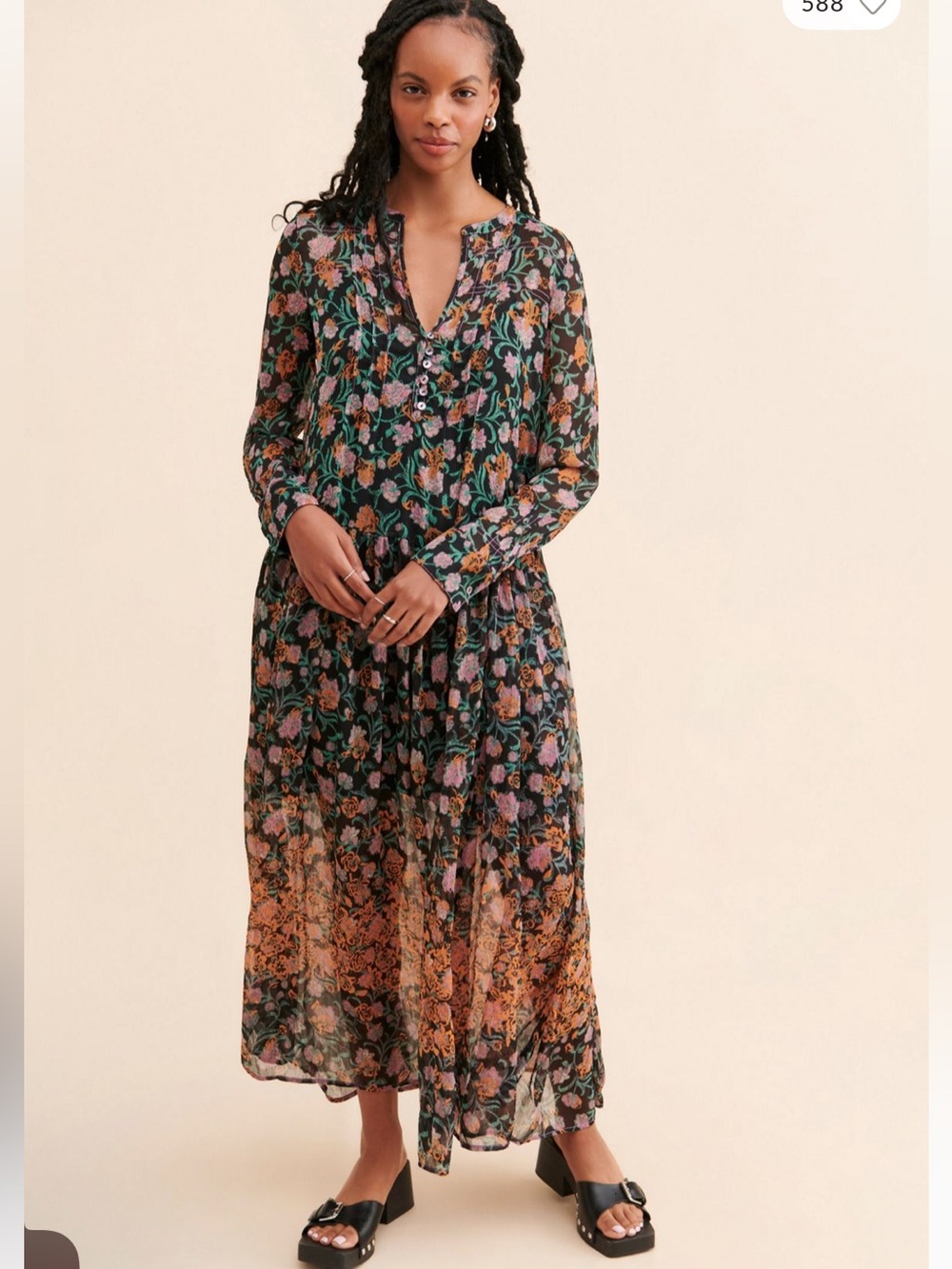 NWT Free People See It Through Maxi Dress - Picture 2 of 8